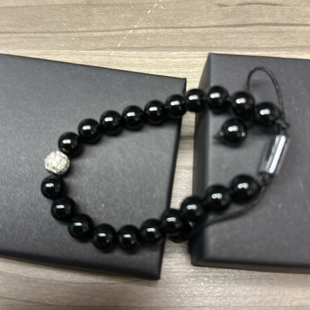 Swarovski crystal  Aura Black Beaded Bracelet set of 3 ❣️ - Picture 3 of 3